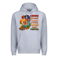 Heather Grey bonfires flannels smores campfires and pu Premium Hoodie - CowGirlArtShop