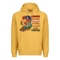 Mustard bonfires flannels smores campfires and pu Premium Hoodie - CowGirlArtShop