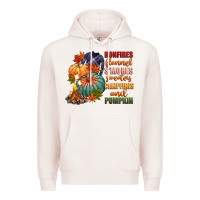 Pale Pink bonfires flannels smores campfires and pu Premium Hoodie - CowGirlArtShop