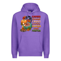 Purple bonfires flannels smores campfires and pu Premium Hoodie - CowGirlArtShop