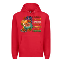 Red bonfires flannels smores campfires and pu Premium Hoodie - CowGirlArtShop