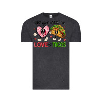 Vintage Black all you need is love and tacos Vintage Tee - MaliasSmallBusiness