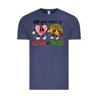 Vintage Denim all you need is love and tacos Vintage Tee - MaliasSmallBusiness