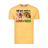 Vintage Mustard all you need is love and tacos Vintage Tee - MaliasSmallBusiness
