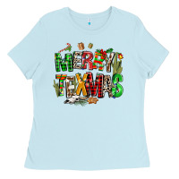 Baby Blue christmas texas western Ladies Tee - AdoDesignShop