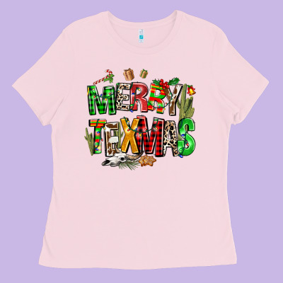 Christmas Texas Western Ladies Tee Designed By Adodesignshop
