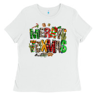 White christmas texas western Ladies Tee - AdoDesignShop