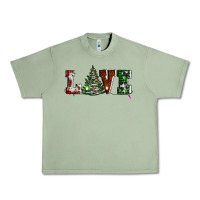 Oil Green love christmas tree Urban Heavy Tee - AdoDesignShop