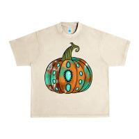 Sandshell Western cowhide turquoise pumpkin Urban Heavy Tee - NancyCooperArtShop