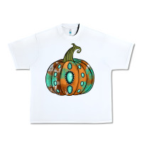 White Western cowhide turquoise pumpkin Urban Heavy Tee - NancyCooperArtShop