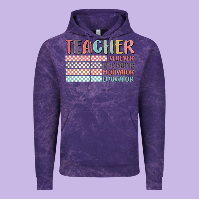 Retro Teacher Vintage Hoodie Designed By Maliassmallbusiness