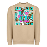 Mushroom love nail and polish with leopard seamless pattern bbs Heavyweight Sweatshirt - BundleAndBundleShop