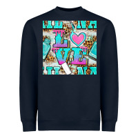 Love Nail And Polish With Leopard Seamless Pattern Bbs Heavyweight Sweatshirt | Teevron