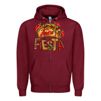 Burgundy Taco Fiesta Zipper Hoodie - texasbilliewilder
