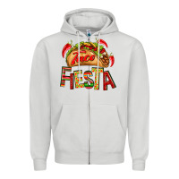 Dove Grey Taco Fiesta Zipper Hoodie - texasbilliewilder