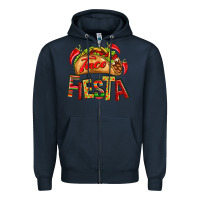 Navy Taco Fiesta Zipper Hoodie - texasbilliewilder