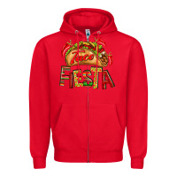 Red Taco Fiesta Zipper Hoodie - texasbilliewilder