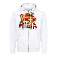 White Taco Fiesta Zipper Hoodie - texasbilliewilder
