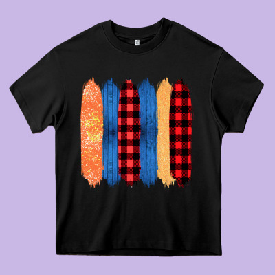 Western Farm Life Pattern Brush Stroke Heavy Core Tee Designed By Bettercallsaul