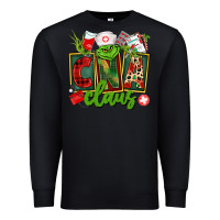 Black cna  certified nursing assistant claus Premium Sweatshirt - CowGirlArtShop