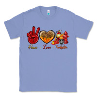 Colony Blue peace love firefighter Classic Tee - NancyCooperArtShop