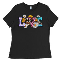 Black dog paw love Ladies Tee - RanaPortraitStore