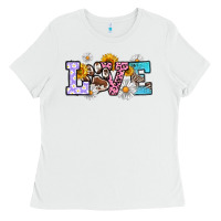White dog paw love Ladies Tee - RanaPortraitStore