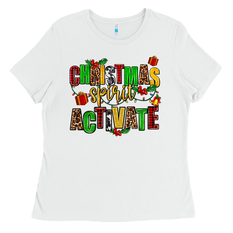 Christmas Spirit Activate Ladies Tee by AdoDesignShop | Teevron