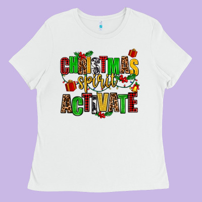 Christmas Spirit Activate Ladies Tee Designed By Adodesignshop