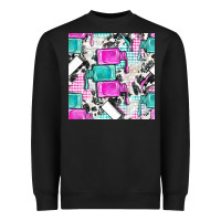 Black nail polish with cowhide and plaid seamless pattern bbs Heavyweight Sweatshirt - BundleAndBundleShop