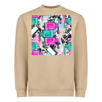 Mushroom nail polish with cowhide and plaid seamless pattern bbs Heavyweight Sweatshirt - BundleAndBundleShop
