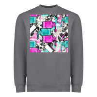Storm nail polish with cowhide and plaid seamless pattern bbs Heavyweight Sweatshirt - BundleAndBundleShop