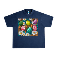 Navy Easter eggs Urban Heavy Tee - NancyCooperArtShop