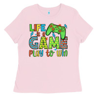 Bubblegum Pink life is a game play to win Ladies Tee - JahusDesignShop