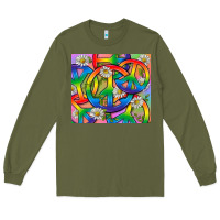 Army Green Pride LGBTQ+ Peace Tumbler Long Sleeve Tee - BundleAndBundleShop