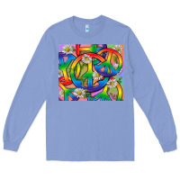 Colony Blue Pride LGBTQ+ Peace Tumbler Long Sleeve Tee - BundleAndBundleShop