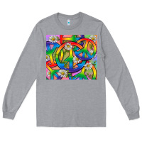 Heather Grey Pride LGBTQ+ Peace Tumbler Long Sleeve Tee - BundleAndBundleShop