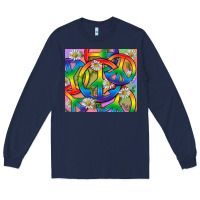 Navy Pride LGBTQ+ Peace Tumbler Long Sleeve Tee - BundleAndBundleShop