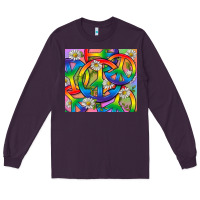 Plum Pride LGBTQ+ Peace Tumbler Long Sleeve Tee - BundleAndBundleShop