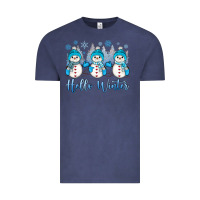 Vintage Denim snowman hello winter Vintage Tee - JahusDesignShop