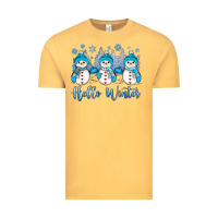 Vintage Mustard snowman hello winter Vintage Tee - JahusDesignShop