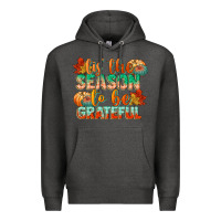 Charcoal Heather tis the season to be grateful Premium Hoodie - CowGirlArtShop