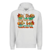 Dove Grey tis the season to be grateful Premium Hoodie - CowGirlArtShop