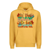 Mustard tis the season to be grateful Premium Hoodie - CowGirlArtShop