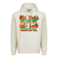 Oatmeal Heather tis the season to be grateful Premium Hoodie - CowGirlArtShop