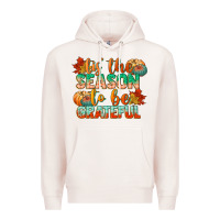 Pale Pink tis the season to be grateful Premium Hoodie - CowGirlArtShop