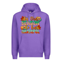 Purple tis the season to be grateful Premium Hoodie - CowGirlArtShop