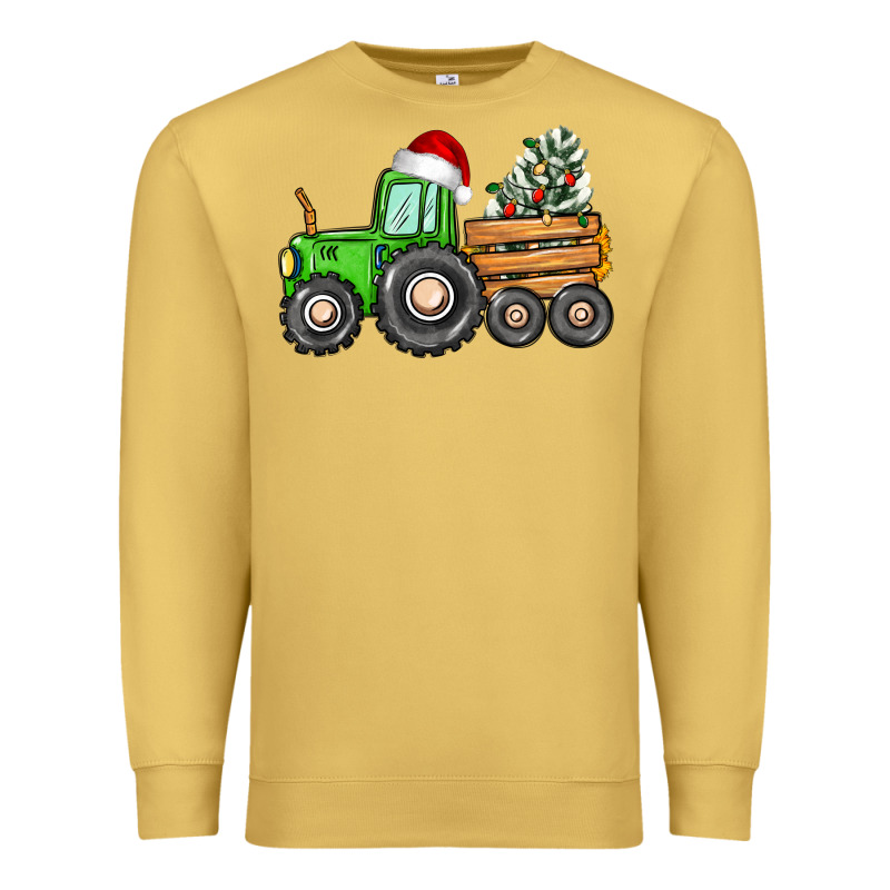 Christmas Tractor Premium Sweatshirt by CowGirlArtShop | Teevron