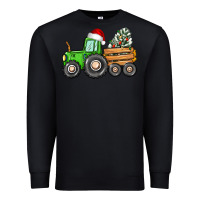 Black christmas tractor Premium Sweatshirt - CowGirlArtShop