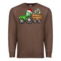 Chestnut christmas tractor Premium Sweatshirt - CowGirlArtShop